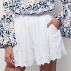 Free people white eyelet flowing skirt size 4